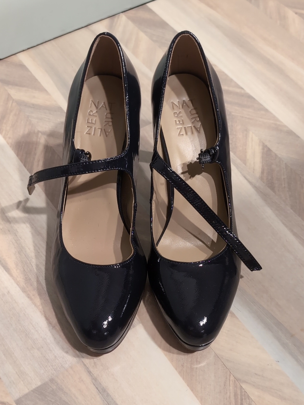 Naturalizer Navy Blue Patent Mary Jane Heels